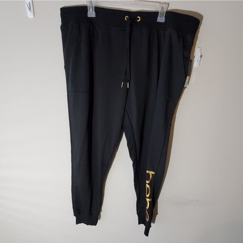 New bebe logo super soft athletic joggers plus 3X